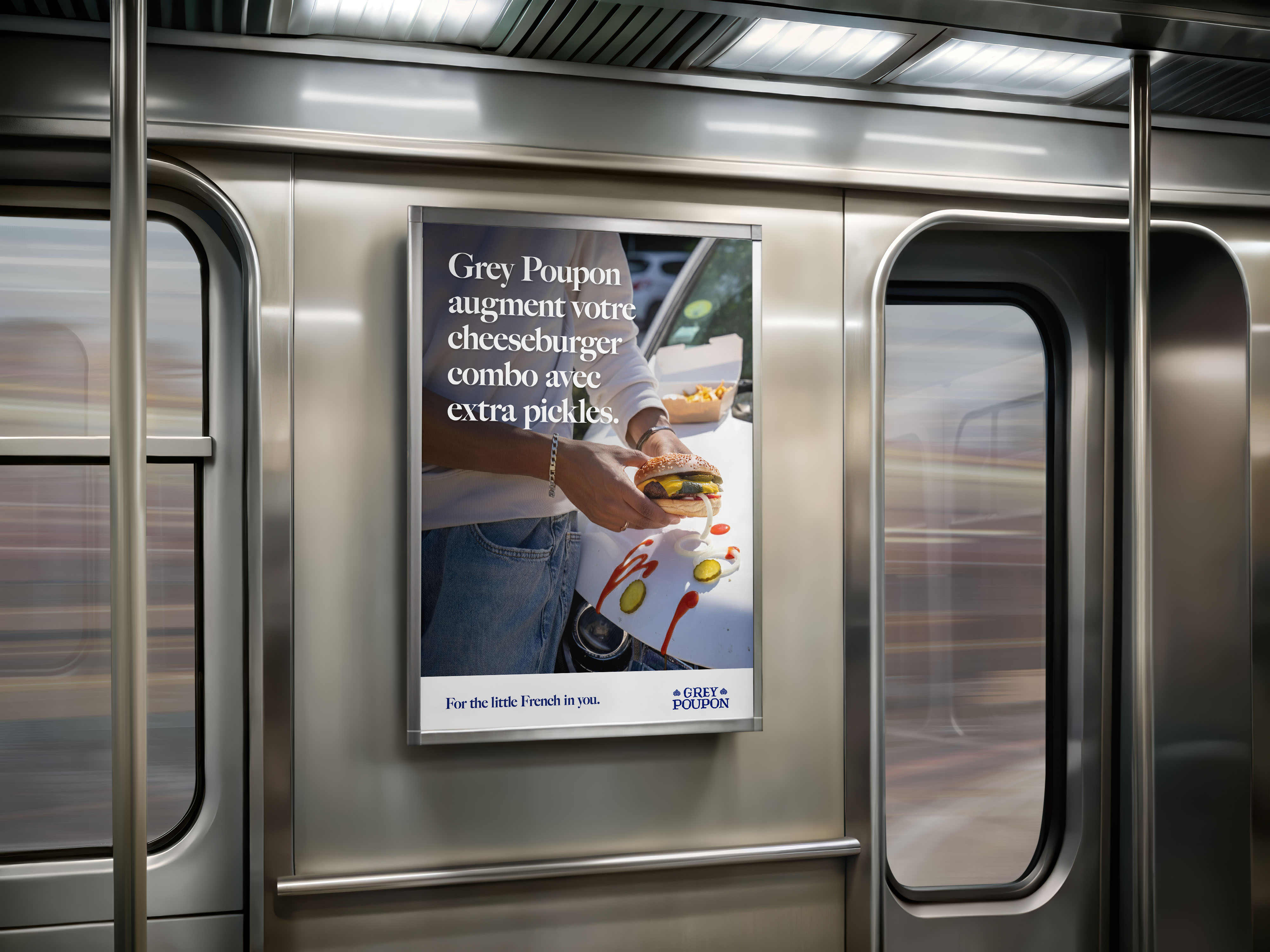 Grey Poupon Train Ad